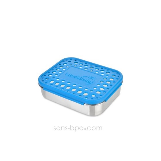 Boite 3 compartiments 100% inox TRIO AZUR DOTS