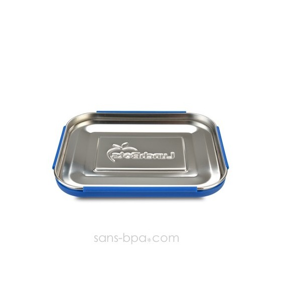 Boite 3 compartiments 100% inox TRIO AZUR DOTS