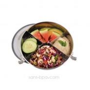 Boite inox compartiments diam 19cm