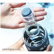 Gourde verre 560ml ARDOISE