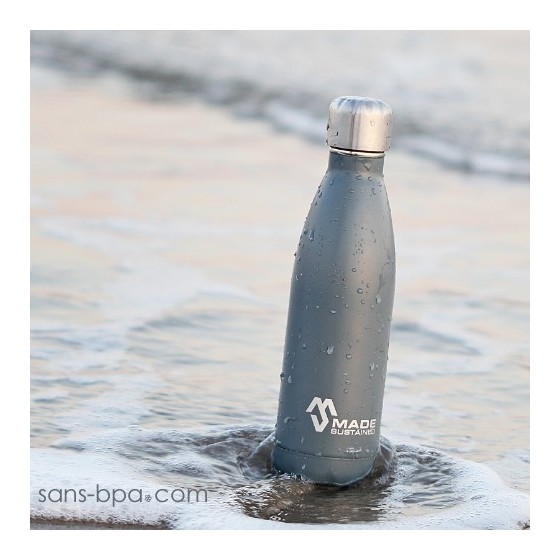 Bouteille isotherme 100% inox 500ml AZUR - Made Sustained