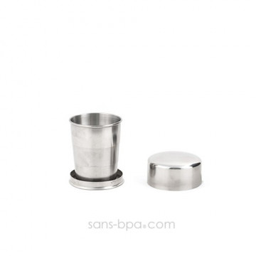 Verre inox baroudeur PLIANT 250ml