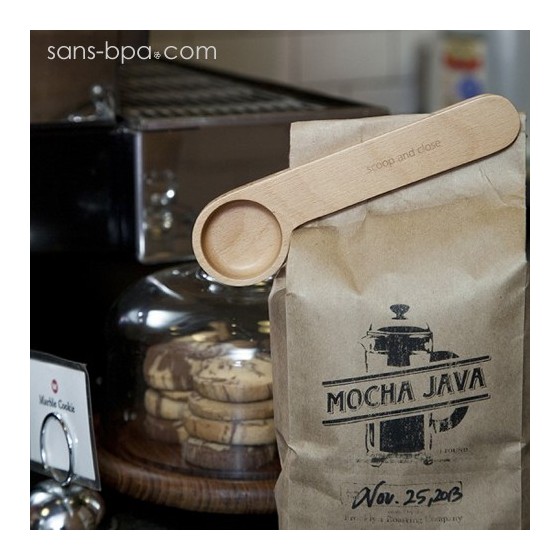 Pince & doseuse à café bois