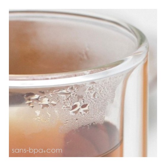 Lot 2 verres à thé double paroi