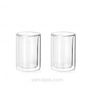 Lot 2 verres à thé double paroi
