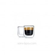Lot 2 petits verres expresso Nero
