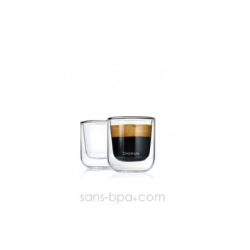 Lot 2 petits verres expresso Nero