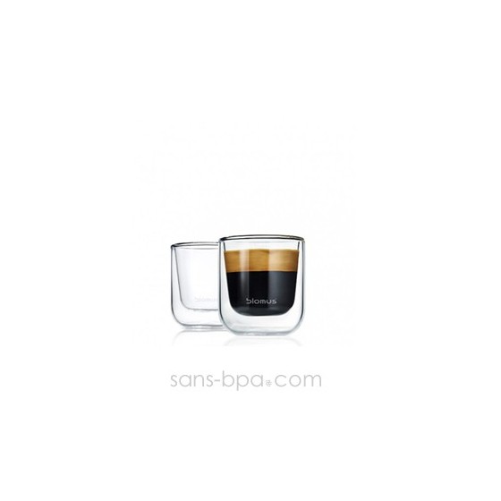 Lot 2 petits verres expresso Nero