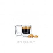 Lot 2 petits verres expresso Nero
