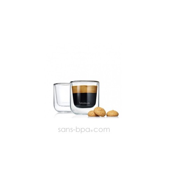 Lot 2 petits verres expresso Nero