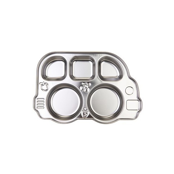 Assiette à compartiments inox Din Din d' INNO BABY