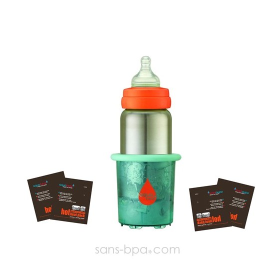Pack Biberon nomade AquaHeat 500ml + 4 sachets HOT
