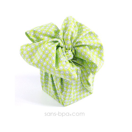Furoshiki cadeau tissu Bio - Rose