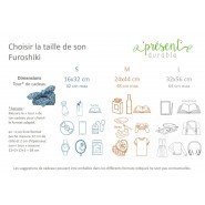 Furoshiki cadeau tissu Bio - Vert