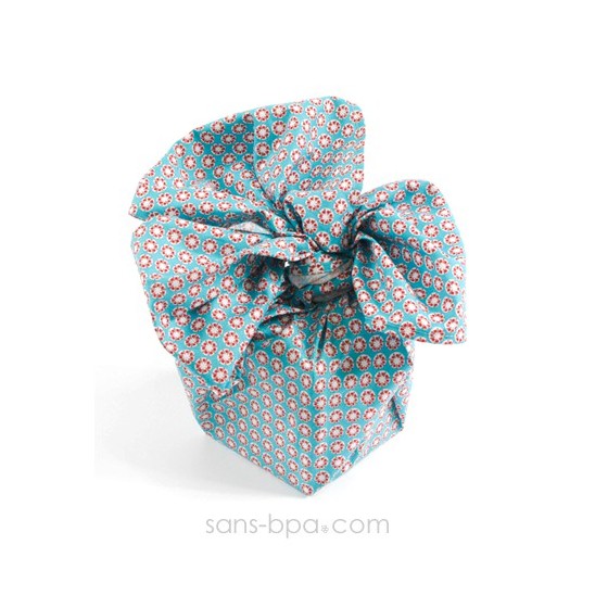 Furoshiki cadeau tissu Bio - Vert