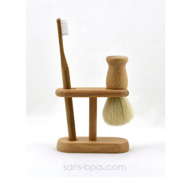 Pack QUARTRO dents : Dentifrice + brosse à dents Rondo + étui + Support bois