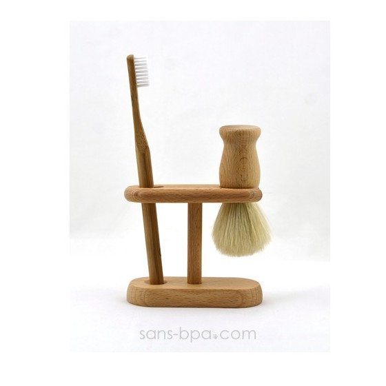 Pack QUARTRO dents : Dentifrice + brosse à dents Rondo + étui + Support bois