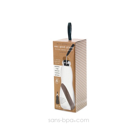 Bouteille filtrante Verre 650ml EAU GOOD VERRE - Black