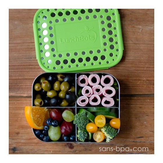 Boite 4 compartiments 100% inox QUAD GREEN