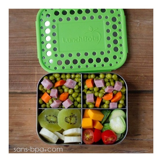 Boite 4 compartiments 100% inox QUAD GREEN