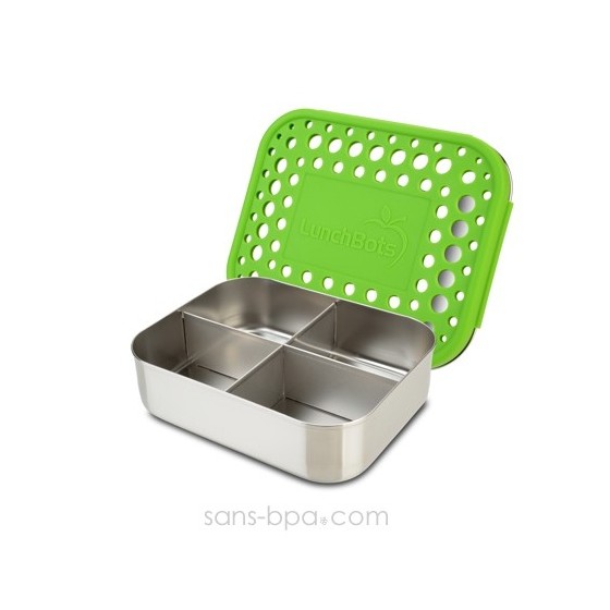 Boite 4 compartiments 100% inox QUAD GREEN