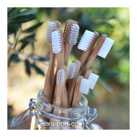 Brosse à dents bambou - Poils souples - Jolie Ronde