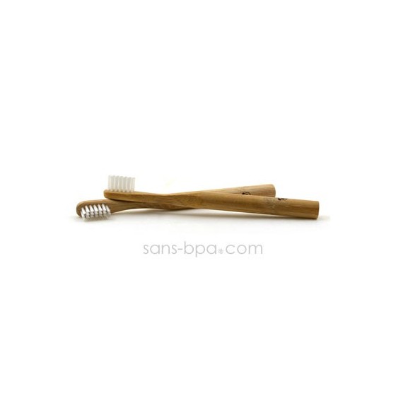 Lot 2 Brosses à dents bambou - Poils médium - Jolie Ronde
