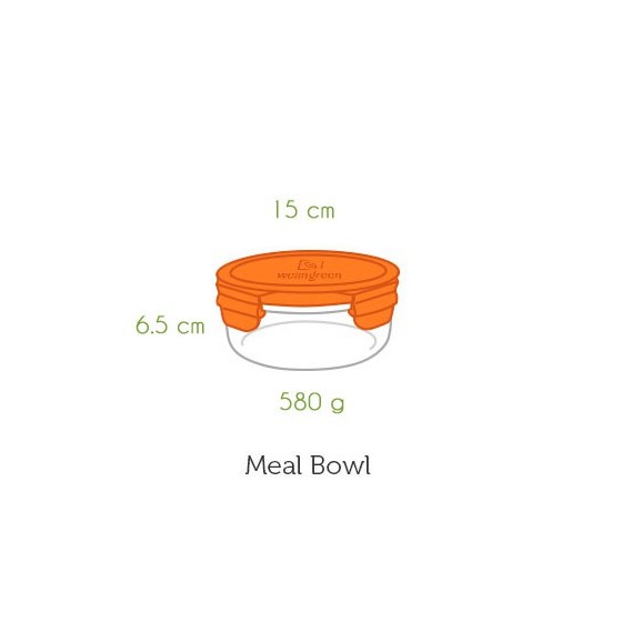 Contenant verre Meal Bowl 660 ml - Azur