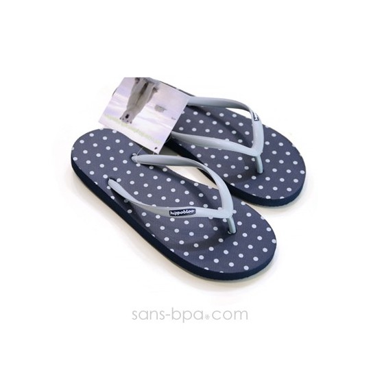 Tongs naturelles POLKA PRUNE