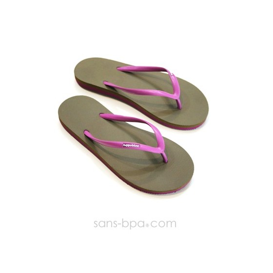 Tongs naturelles Navy Polka Dot Grey