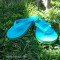 Tongs naturelles Turquoise Lime