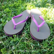 Tongs naturelles Light Brown Violet