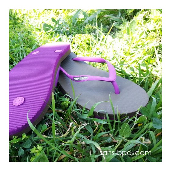 Tongs naturelles Light Brown Violet