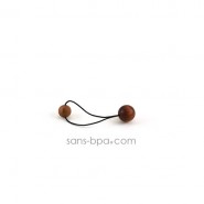 Élastique à cheveux Billes de bois 