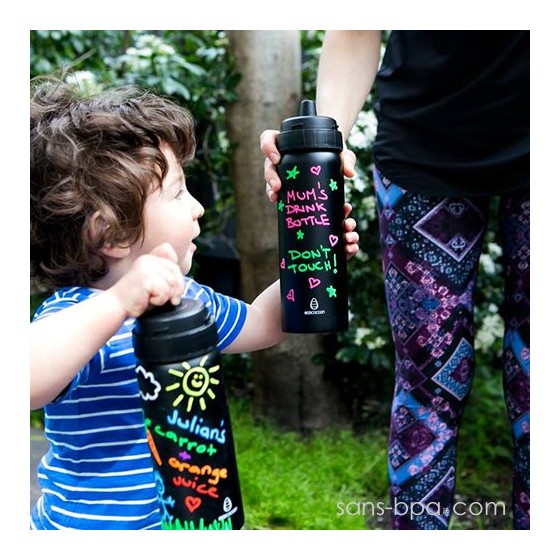 Gourde isotherme anti-fuite 600ml SILVER