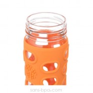 Gourde verre 350ml PAILLE - Cobalt