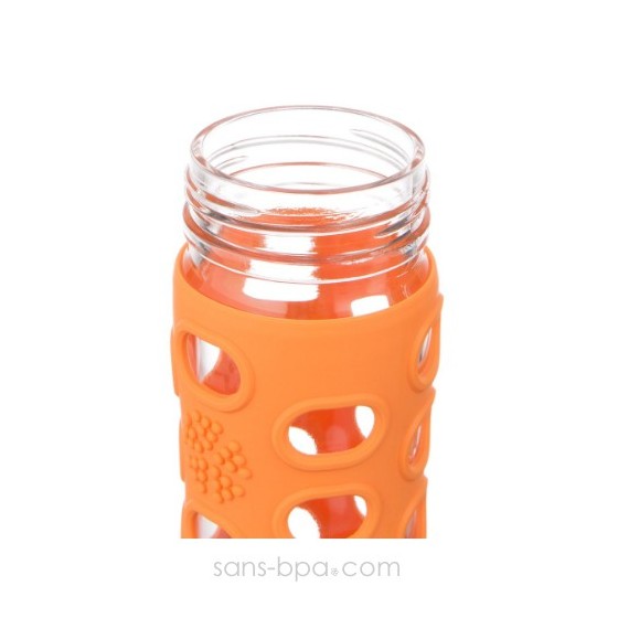 Gourde verre 350ml PAILLE - Cobalt
