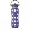Gourde verre 650ml PAILLE - Green