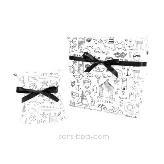 Pochette cadeau à colorier tissu Bio - Princesses