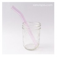 Paille verre Smoothie Courbe Courte LILA - SSM07BAMN