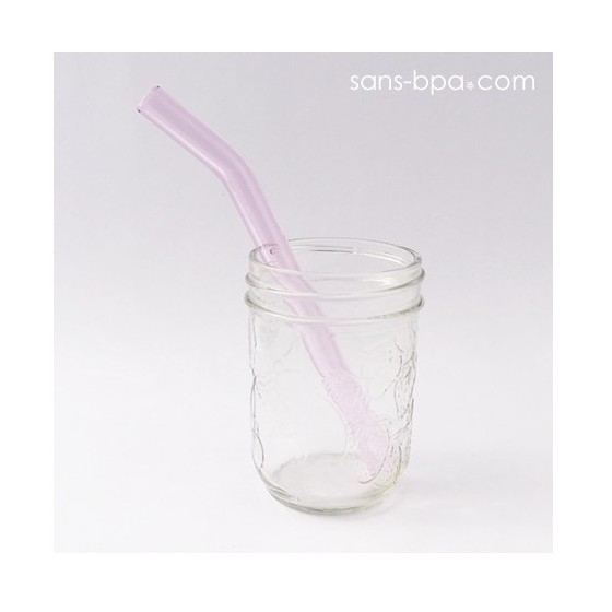 Paille verre Smoothie Courbe Courte LILA - SSM07BAMN