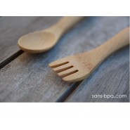 Lot de 2 Couverts bébé en bambou de BAMBU (6m+)