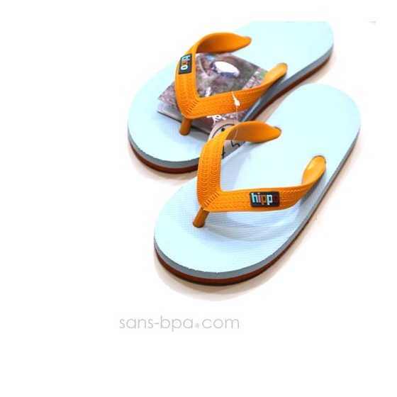Tongs naturelles Kids LIGHT BLUE ORANGE