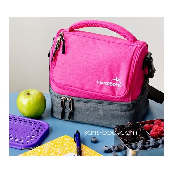 Sac isotherme - Gris / Rose