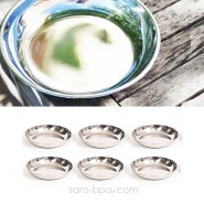 Lot 2 assiettes inox à bords Grand - ONYX