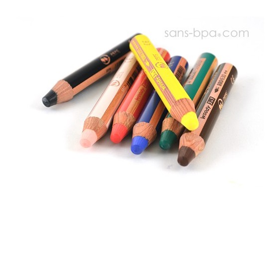 Crayon marqueur bois 3 en 1