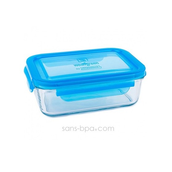 Contenant verre Meal Tube 1090 ml - Green