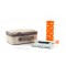 Pack Lunchbox Mesh + Gourde verre Mandarine + Pochette Small Géo