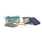 Pack Lunchbox Géo + Boite carrée XL Océan + Couverts 2 en 1 + Pack glace Chocolat