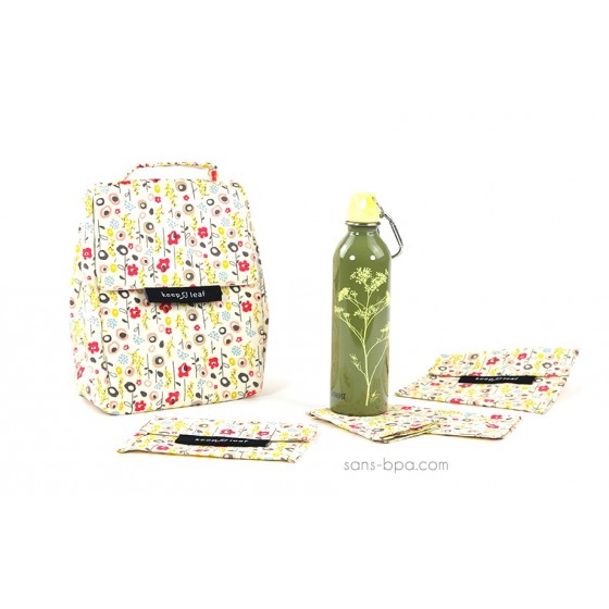 Pack Sac isotherme Lunchbag Bloom + Gourde inox 600ml Parsley + Bundle Bloom